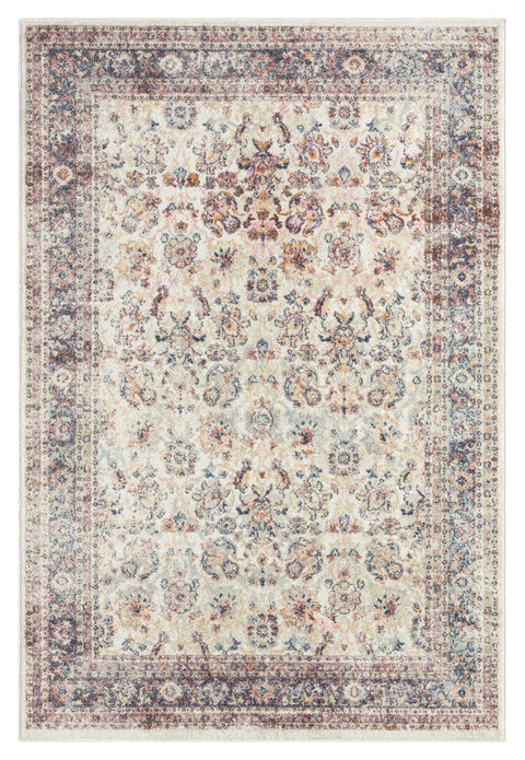 Addison Cream and Purple Multi-Colour Distressed Rug