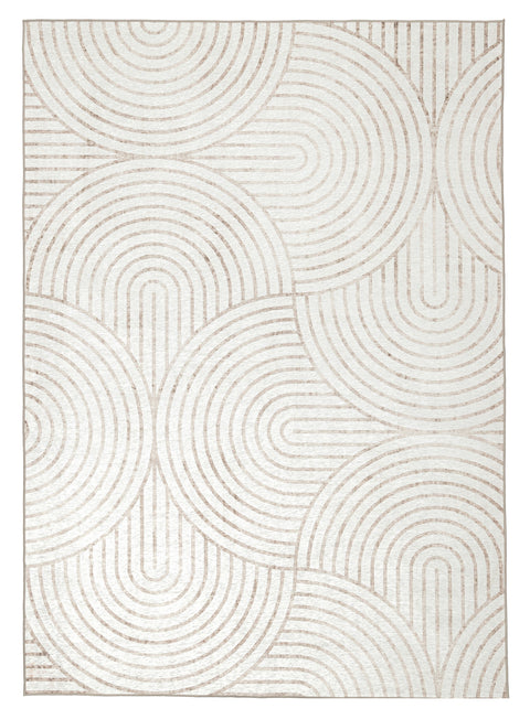 Adlin Beige Cream Indoor Outdoor Washable Rug