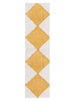Agatha Ivory and Yellow Checkered Runner Rug