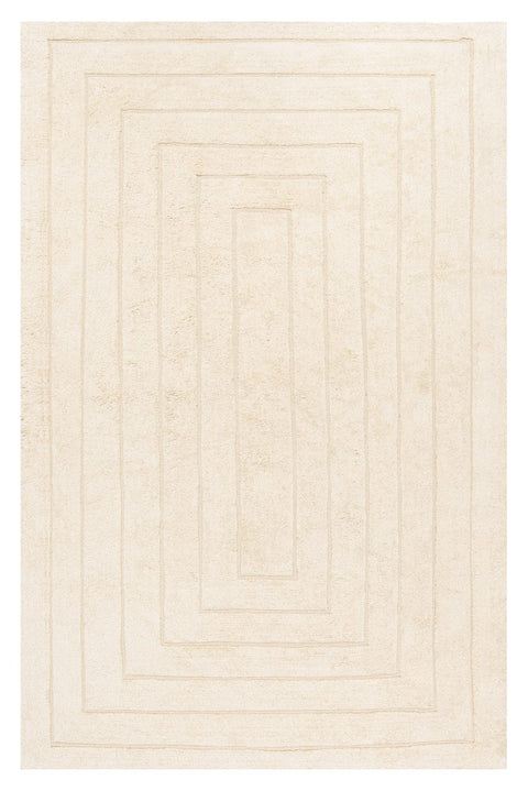 Allison Cream Beige Modern Cotton Washable Rug