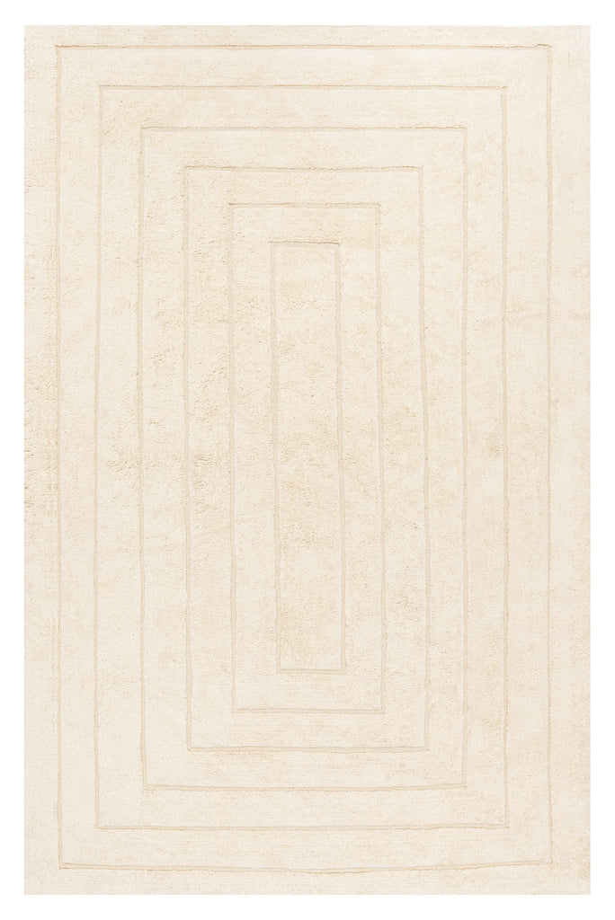 Allison Cream Beige Modern Cotton Washable Rug