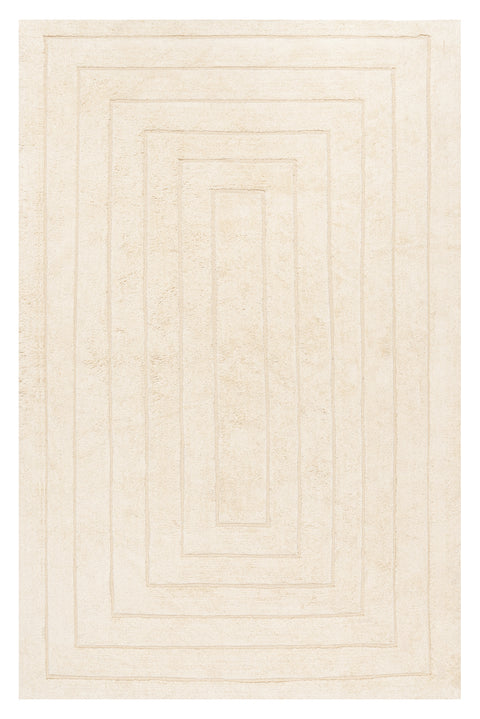 Allison Cream Beige Modern Cotton Washable Rug