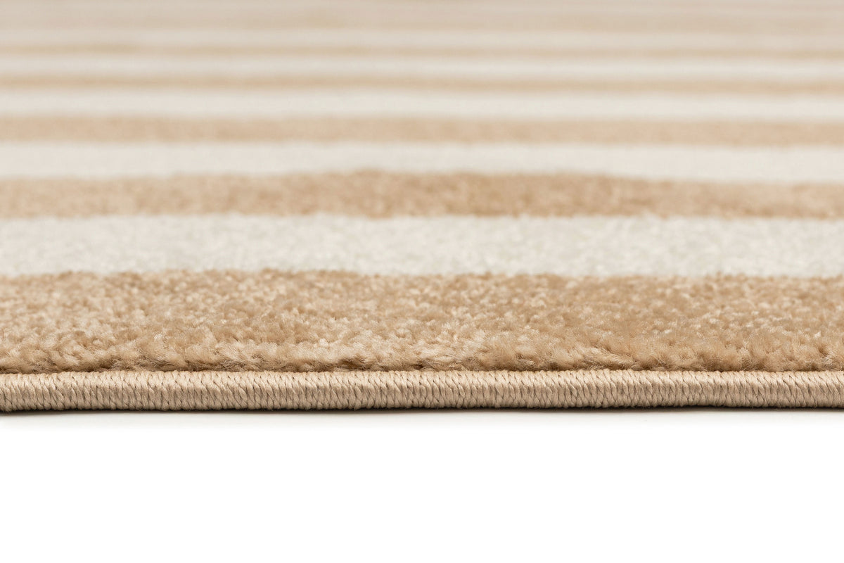 Almeron Beige Striped Rug