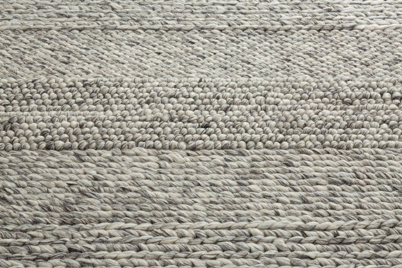 Amalie Grey Braided and Looped Rug