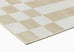 Anette Light Brown and White Checkered and Striped Washable Rug
