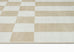 Anette Light Brown and White Checkered and Striped Washable Rug