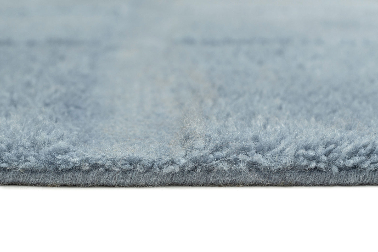 Araminta Blue Geometric Wool Shag Rug