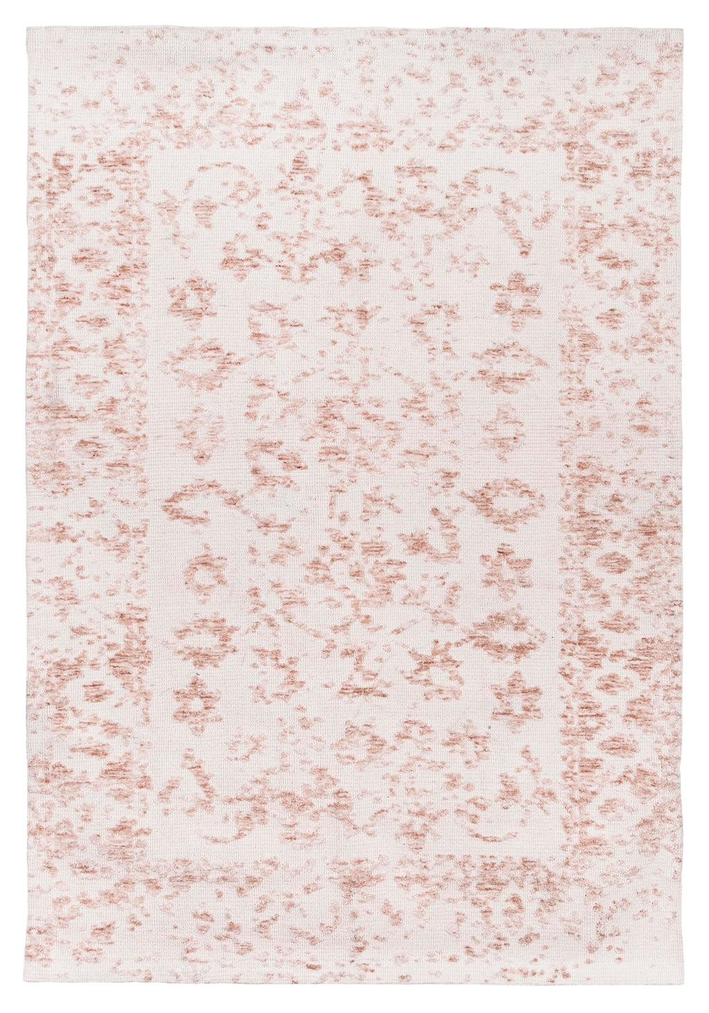 Aria Pink and Ivory Floral Transitional Rug