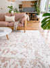 Aria Pink and Ivory Floral Transitional Rug