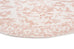 Aria Pink and Ivory Floral Transitional Round Rug