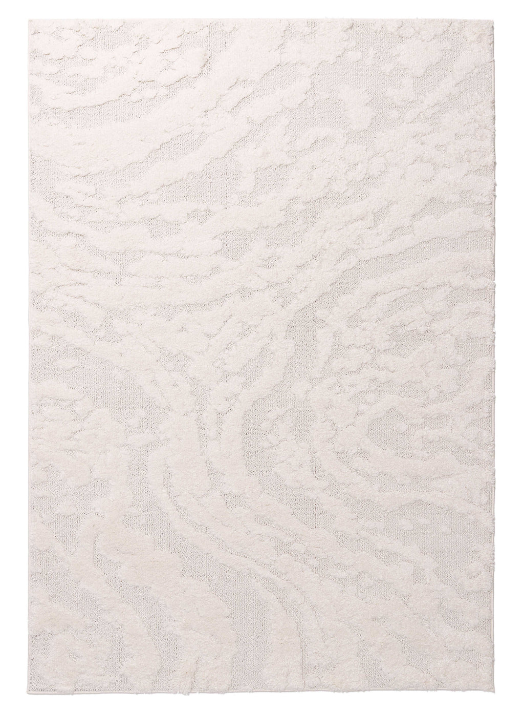 Aurora Ivory Cream Abstract Textured Rug