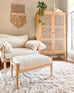 Aurora Ivory Cream Abstract Textured Round Rug