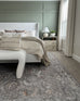 Ava Grey and Gold Traditional Distressed Washable Rug