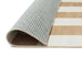 Batini Brown and White Checkered and Striped Washable Rug