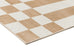 Batini Brown and White Checkered and Striped Washable Rug