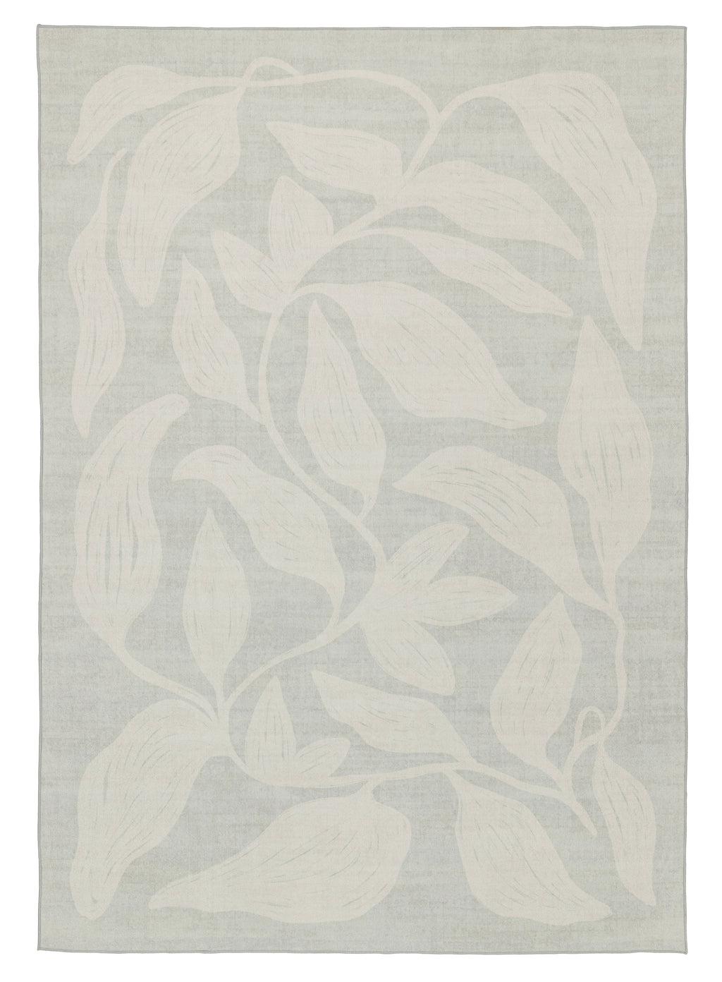 Cattleya Grey Botanical Washable Rug