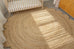 Celeste Natural Brown Scalloped Jute Round Rug