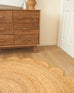 Celeste Natural Brown Scalloped Jute Round Rug