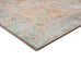 Ceren Orange and Blue Traditional Distressed Washable Rug