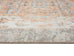 Ceren Orange and Blue Traditional Distressed Washable Rug