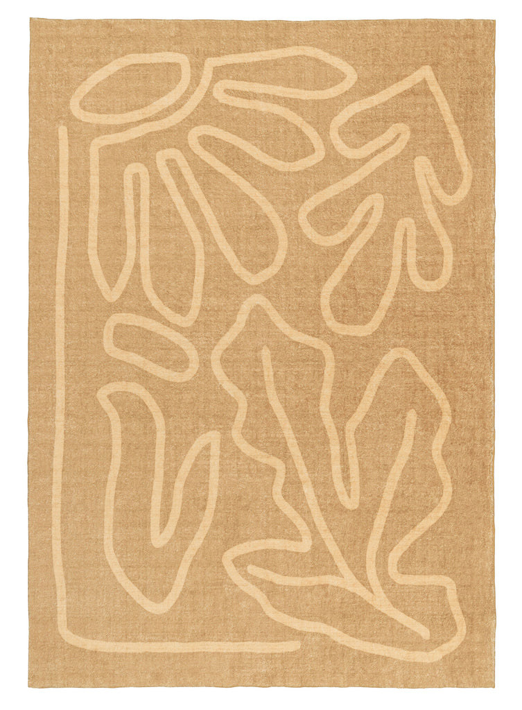 Chandra Brown Hand Drawn Washable Rug