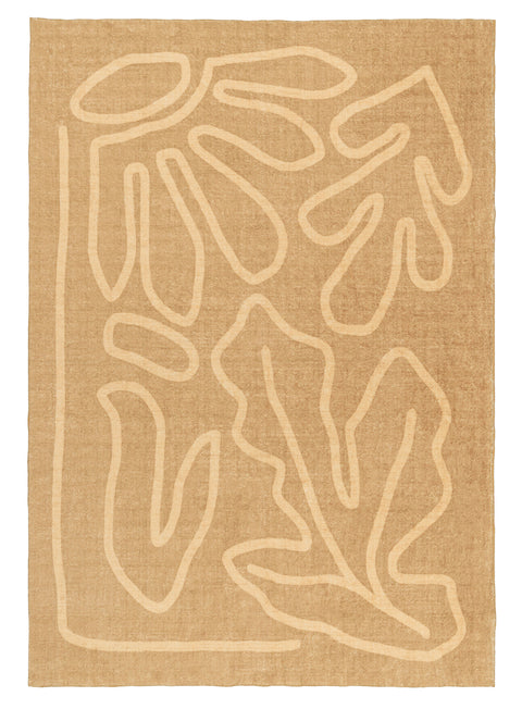 Chandra Brown Hand Drawn Washable Rug