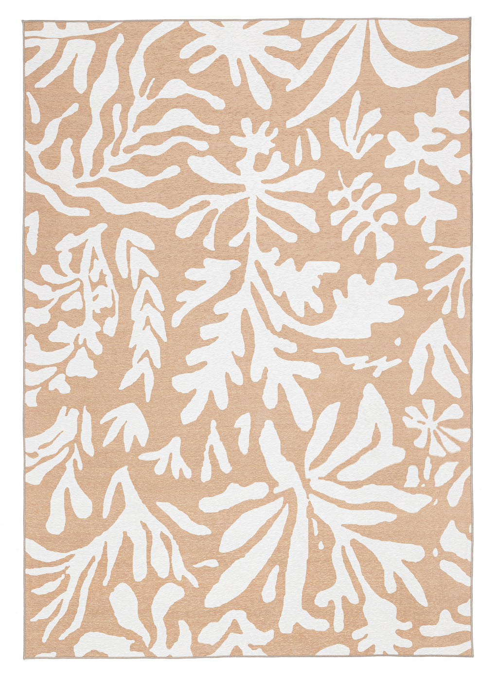 Edrielle Brown Cream Indoor Outdoor Washable Rug