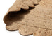 Ejiya Natural Brown Scalloped Jute Oval Rug