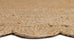 Ejiya Natural Brown Scalloped Jute Oval Rug