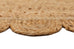 Ejiya Natural Brown Scalloped Jute Rug