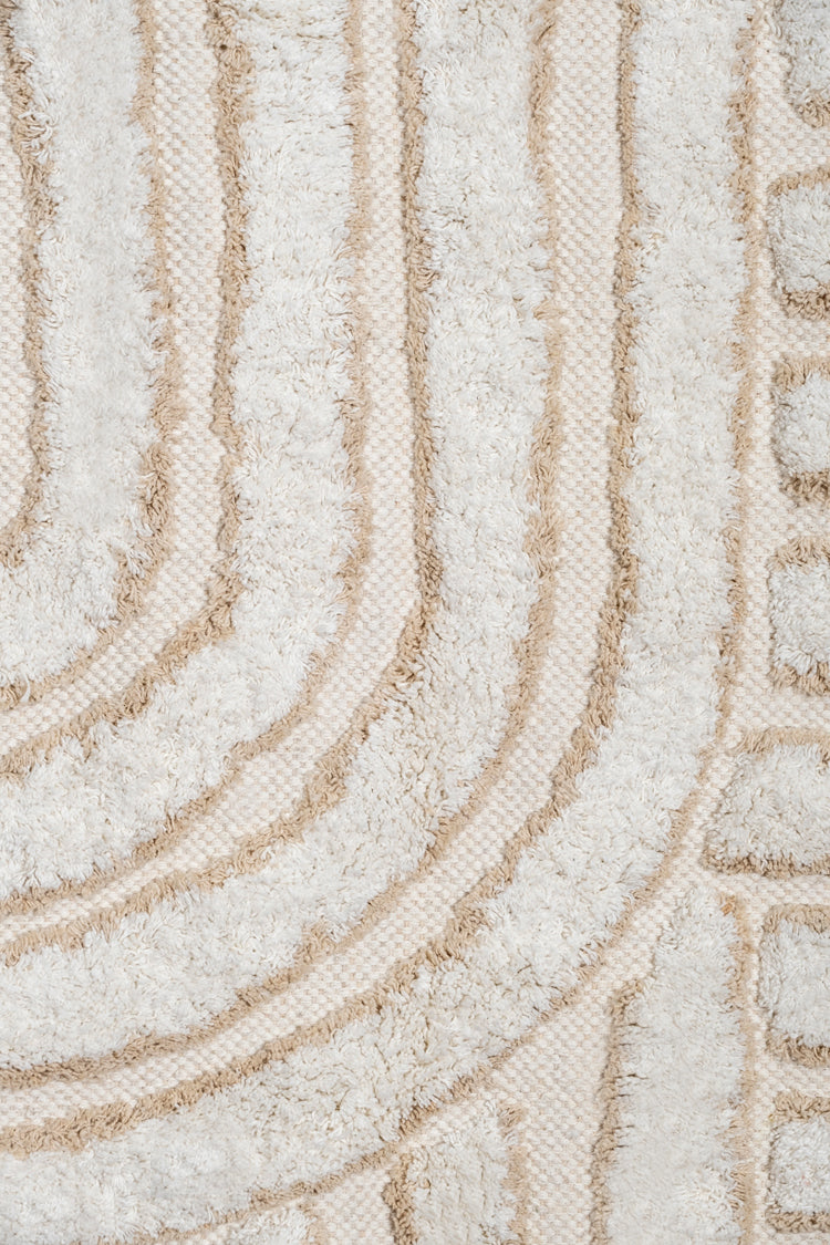 Etta Ivory Geometric Washable Rug