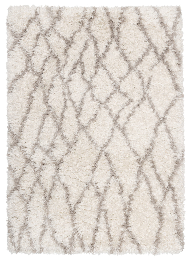 Fabiola Cream & Beige Tribal Shag Rug