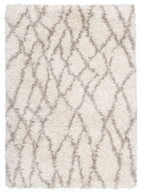Fabiola Cream & Beige Tribal Shag Rug
