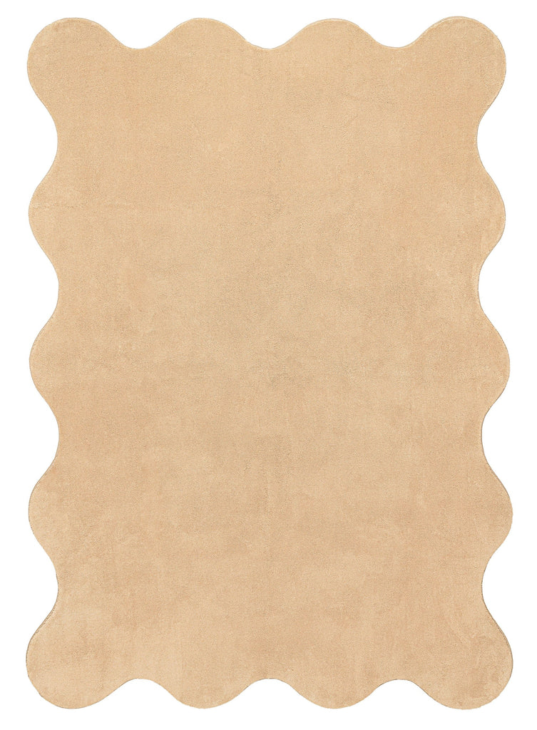 Gerri Brown Scallop Washable Rug