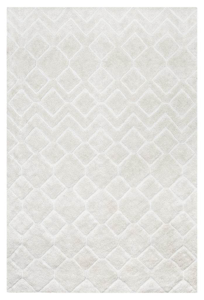 Gia Ivory Diamond Tribal PET Shag Rug