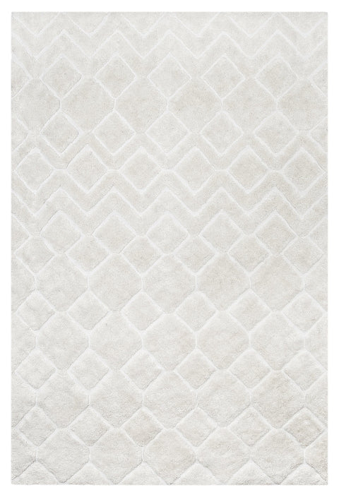 Gia Ivory Diamond Tribal PET Shag Rug