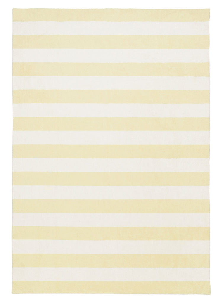 Griselda Yellow Cream Stripe Washable Rug