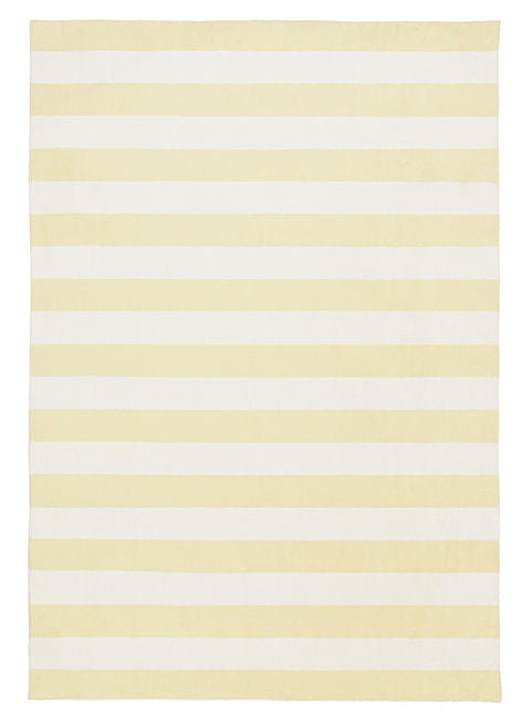 Griselda Yellow Cream Stripe Washable Rug