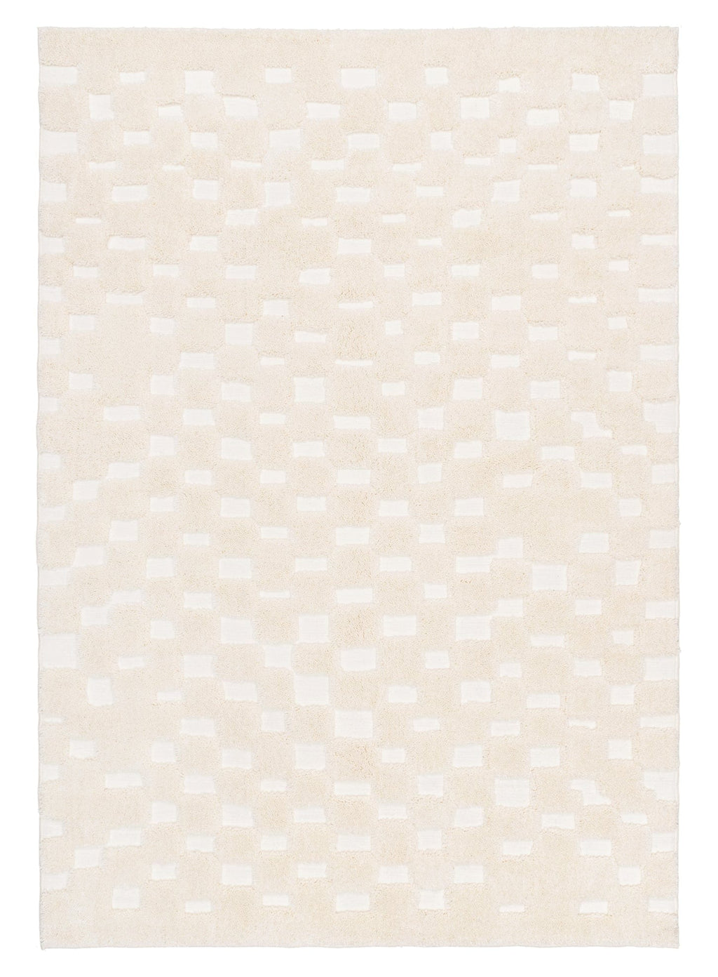 Harmon Ivory Modern Checkered Rug