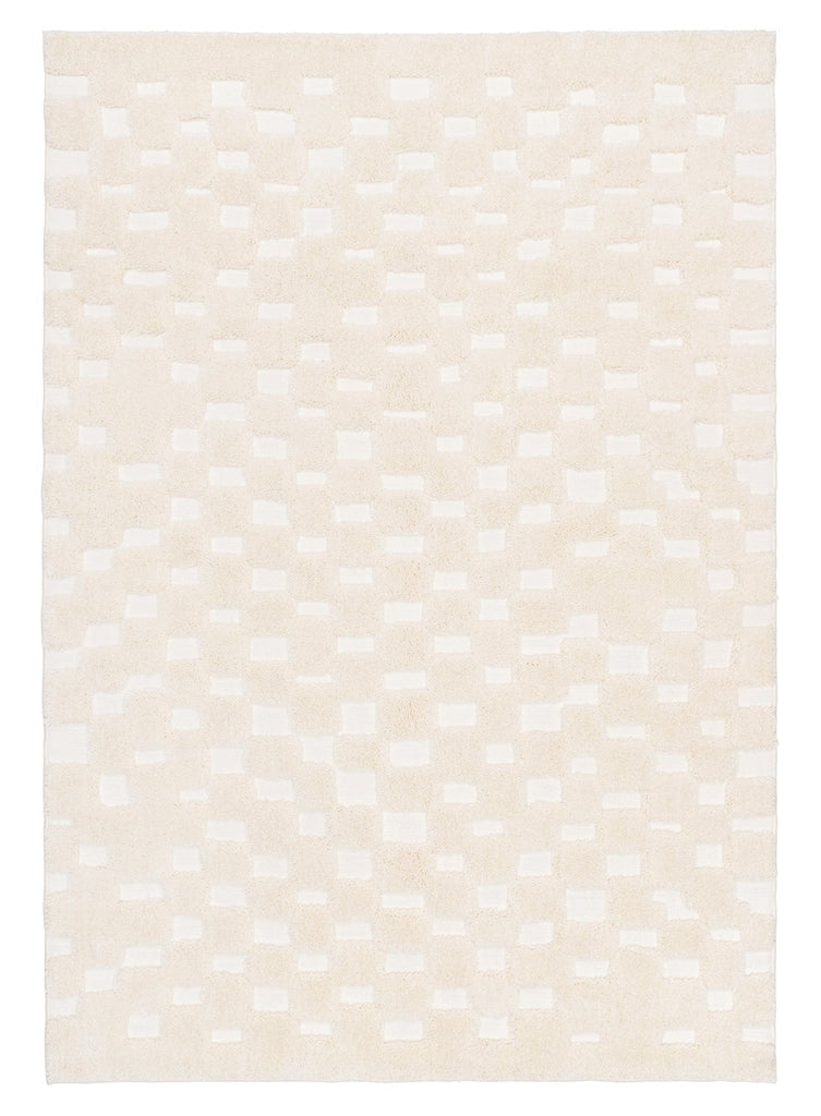 Harmon Ivory Modern Checkered Rug
