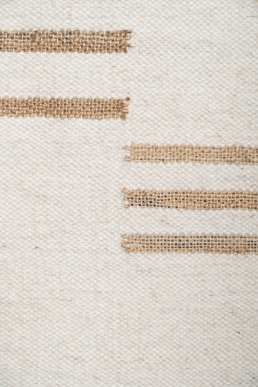 Hendrix Asymmetrical Striped Jute Wool Rug