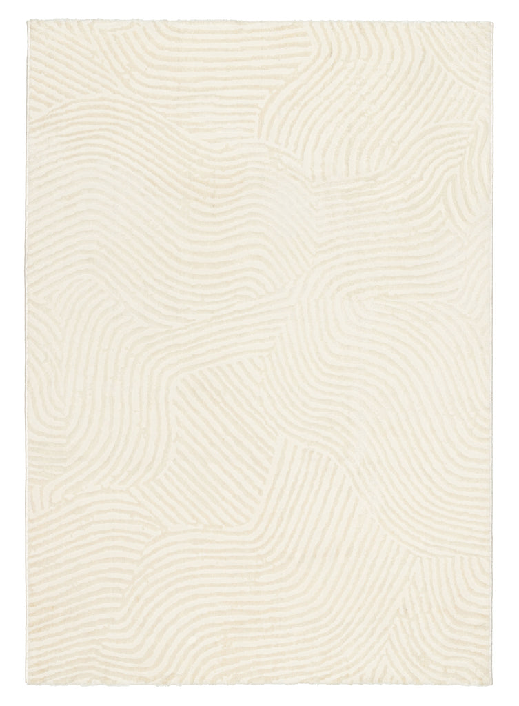 Idina Neutral Abstract Washable Rug