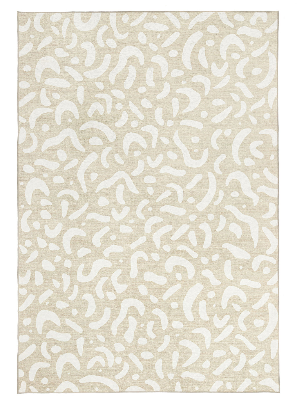 Jazlyn Beige Cream Indoor Outdoor Washable Rug