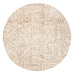 Jordan Mustard and Beige Geometric Modern Round Rug