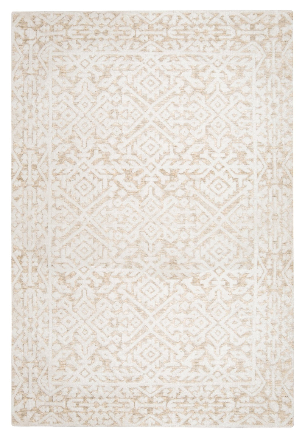 Josephine Ivory and Cream Tribal Transitional Rug