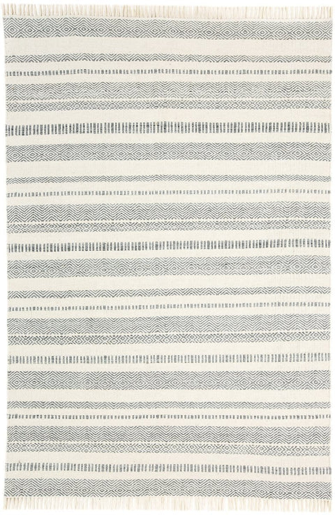 Kali Grey Striped Indoor Outdoor Rug