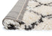 Kandake Cream & Black Tribal Shag Rug