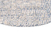 Karmen Blue and Ivory Geometric Patterned Round Rug