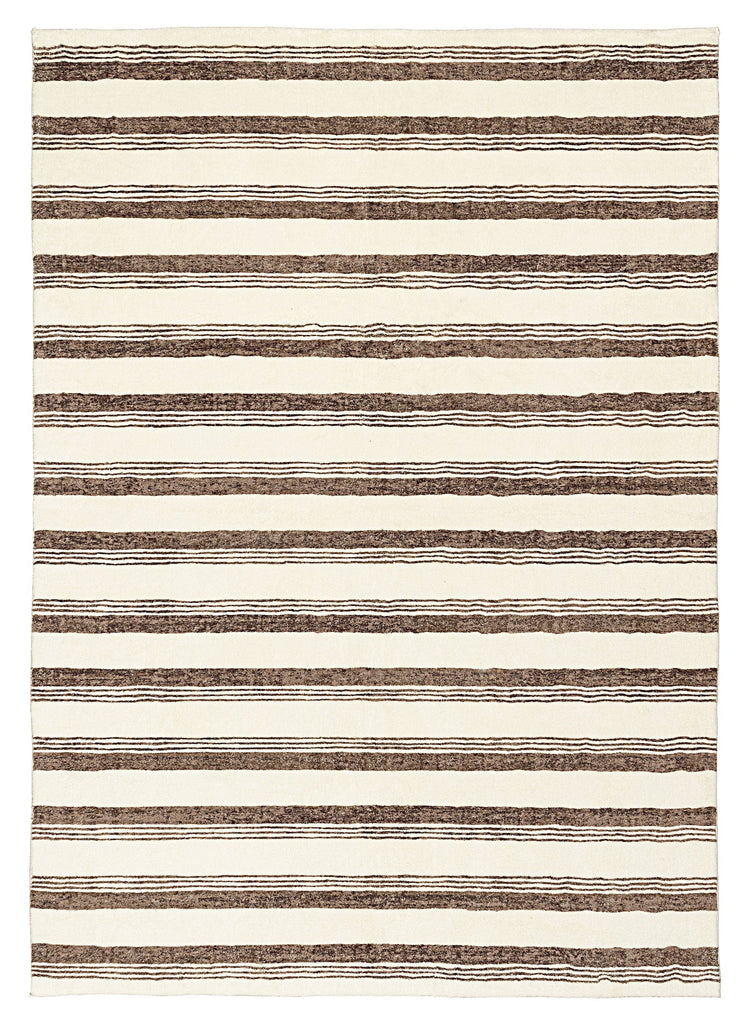 Kasia Brown Striped Washable Rug