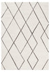 Kayla Cream and Charcoal Grey Tribal Shag Rug